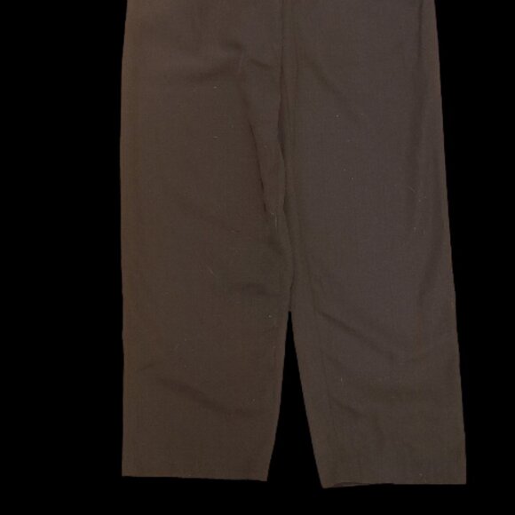 Vintage Chocolate Brown Straight Leg Slacks Trouser Pants-Small - Picture 6 of 8